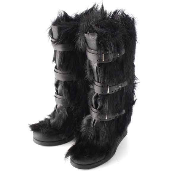 Celine Shoes - Celine Phoebe Philo era black wedge heel boots 36